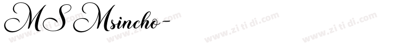 MS Msincho字体转换